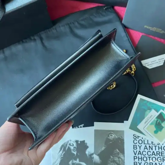SUNSET YSL LEATHER SHINY CROCODILE-EMBOSSED IN 0611